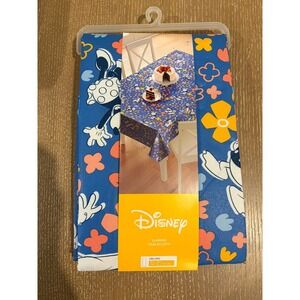 Disney Mickey Minnie Mouse Summer Tablecloth 60 x 84 Oblong Blue Floral New
